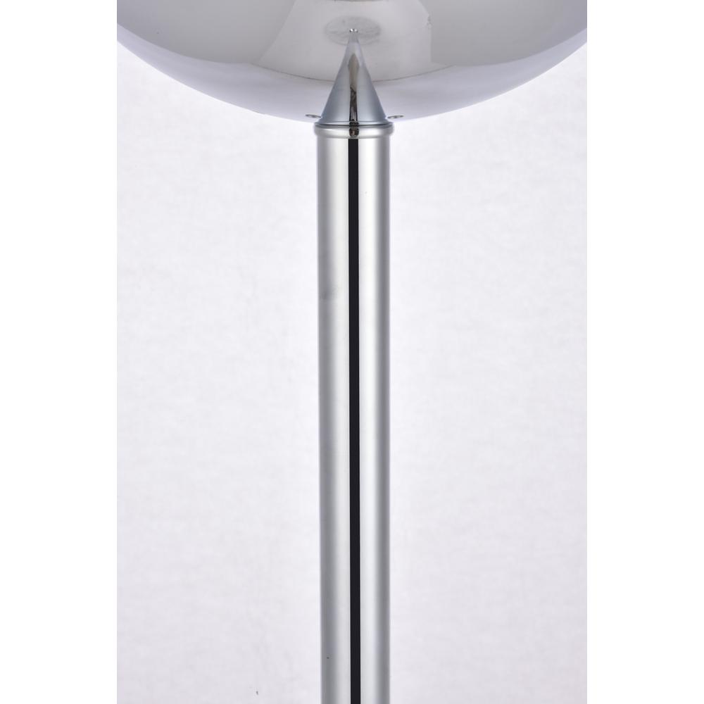 Eclipse 1 Light Chrome Floor Lamp With Frosted White Glass. Picture 3