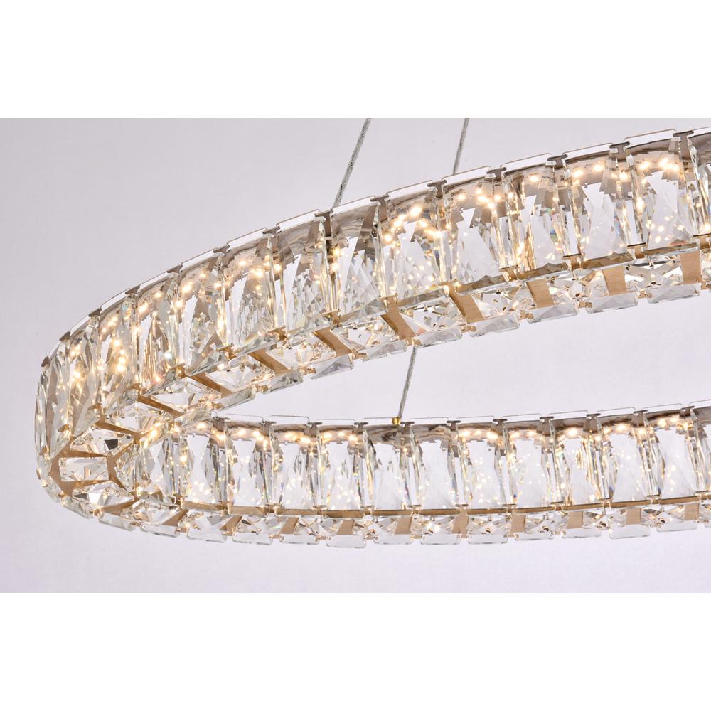 Monroe 36 Inch Led Oval Single Pendant In Gold. Picture 3