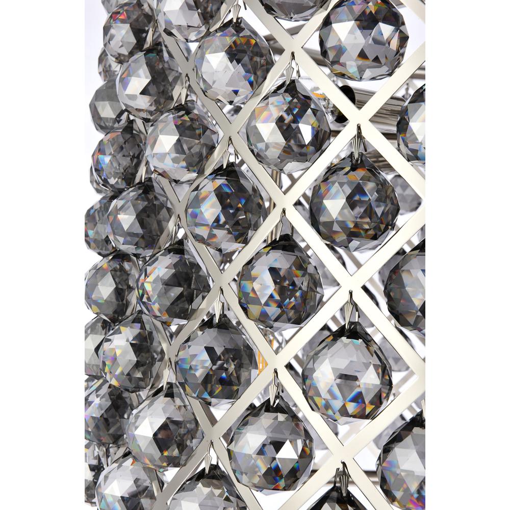 Madison 8 Light Polished Nickel Chandelier Silver Shade (Grey) Royal Cut Crystal. Picture 4
