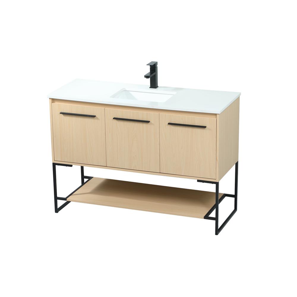 48 Inch Single Bathroom Vanity In Maple. Picture 8