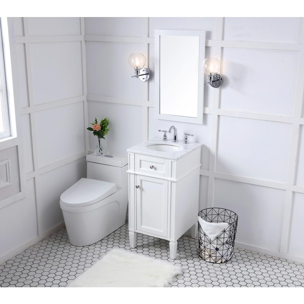 18 In. Single Bathroom Vanity Set In White. Picture 10