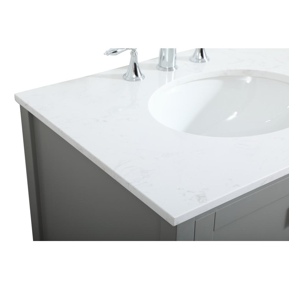 30 Inch Single Bathroom Vanity In Grey. Picture 11