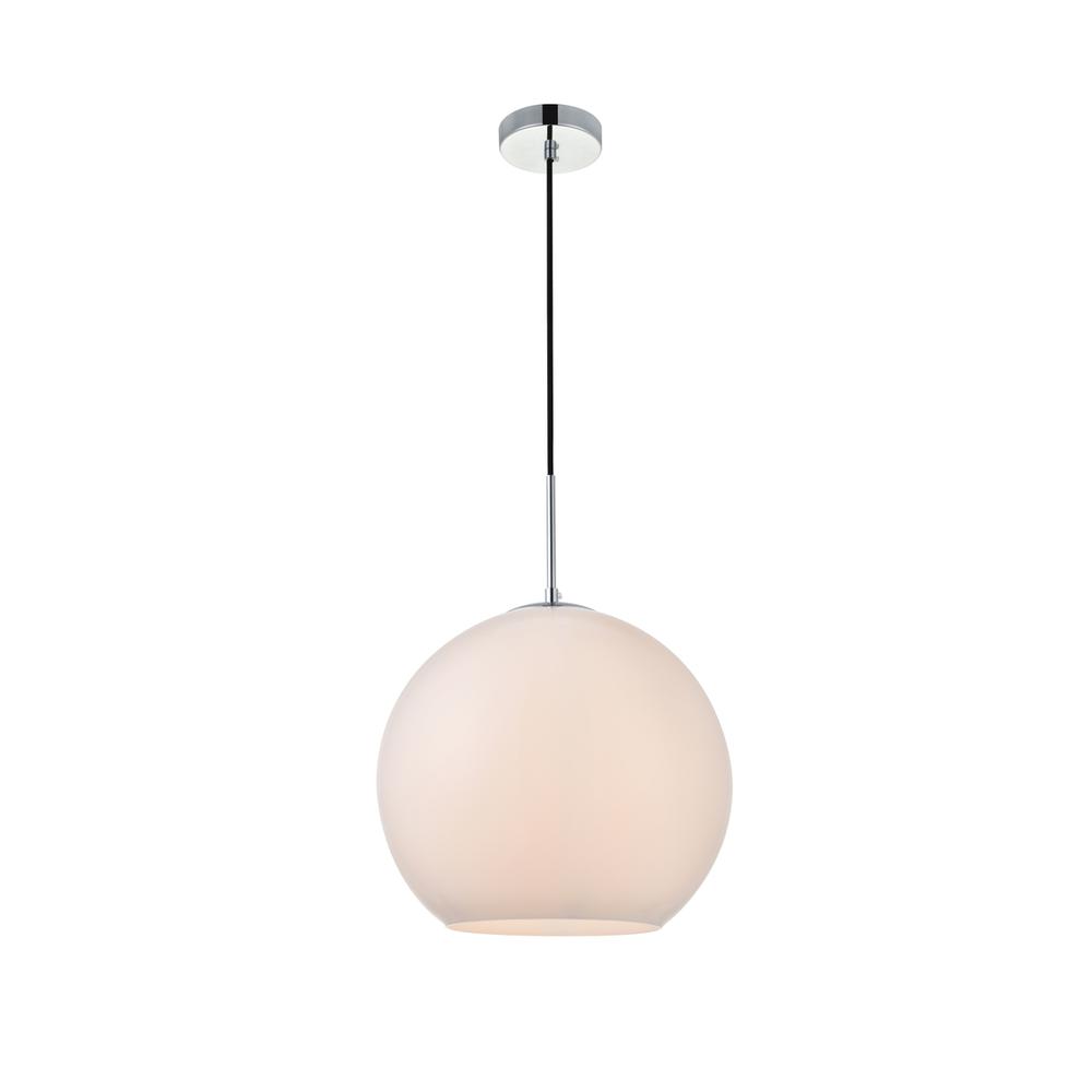 Baxter 1 Light Chrome Pendant With Frosted White Glass. Picture 2