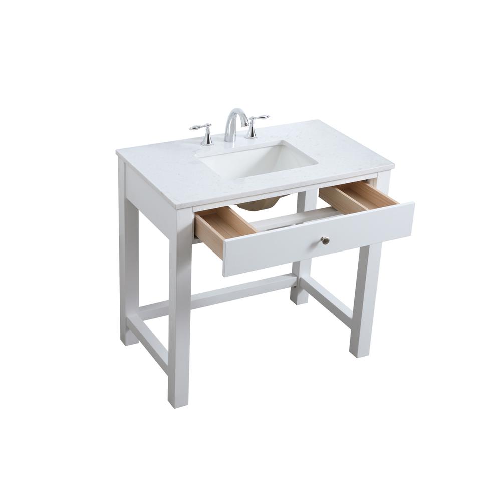 36 Inch Ada Compliant Bathroom Vanity In White. Picture 9