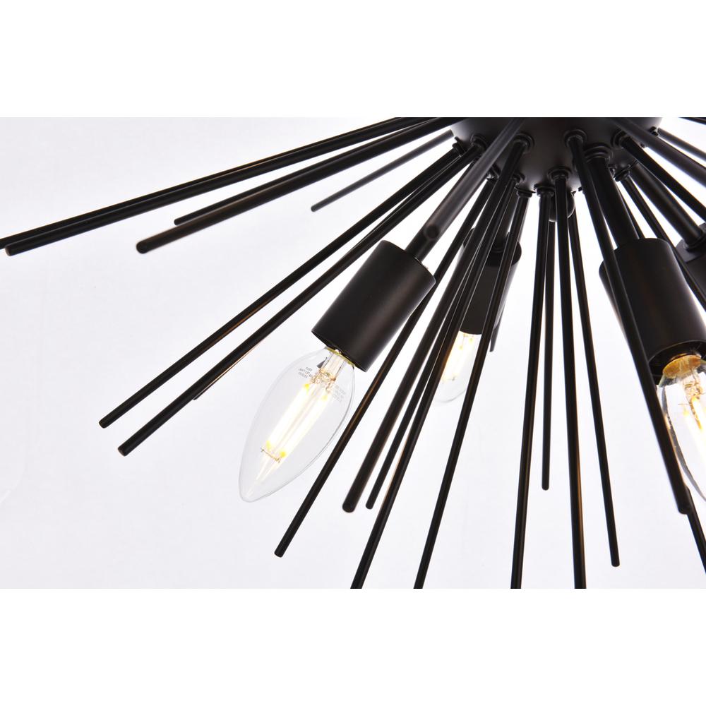 Timber 8 Lights Black Pendant. Picture 3