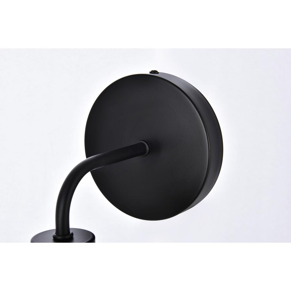 Hanson 1 Light Bath Sconce In Black With Clear Shade. Picture 5