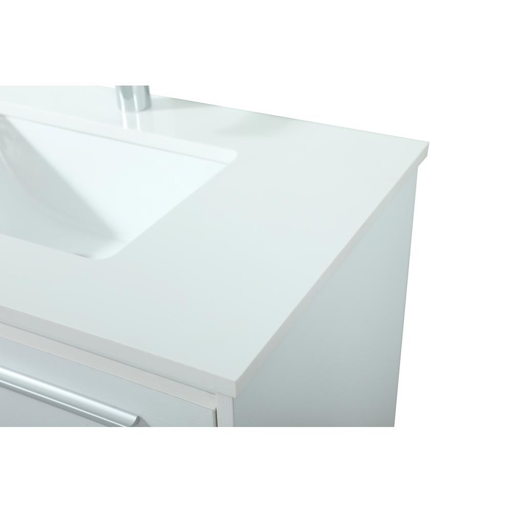 30 Inch Single Bathroom Vanity In White. Picture 11
