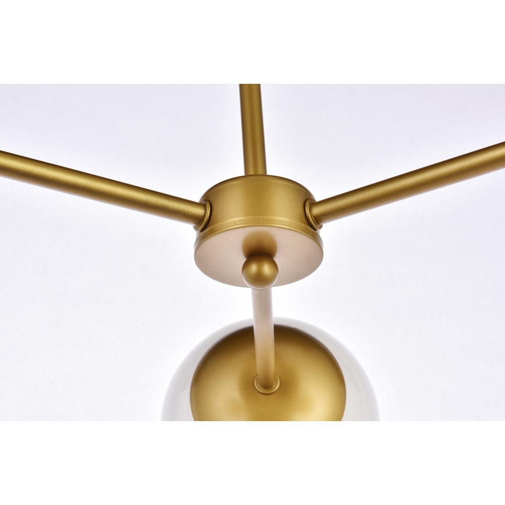 Briggs 26 Inch Flush Mount In Brass With White Shade. Picture 3
