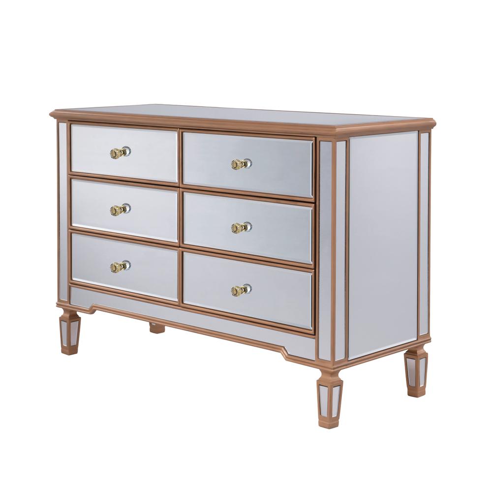 6 Drawer Dresser 48 In. X 18 In. X 32 In. In Gold Paint. Picture 4