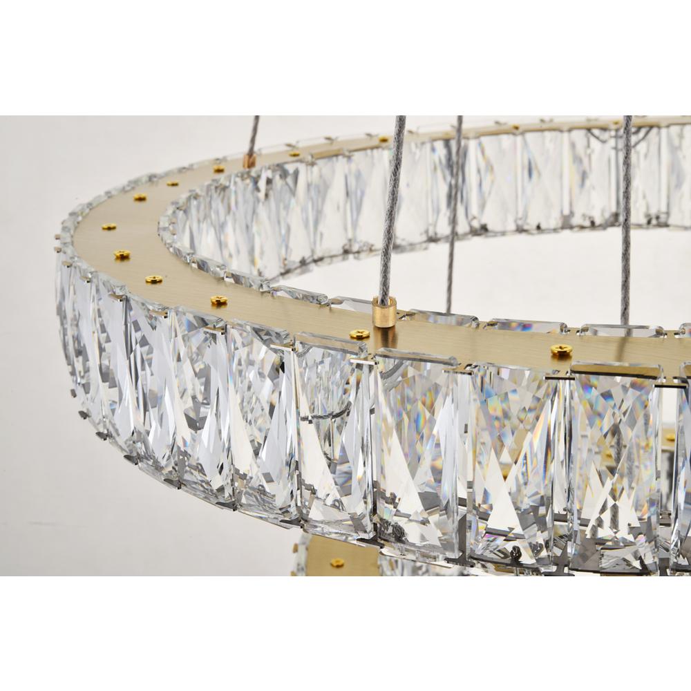 Monroe Integrated Led Chip Light Gold Chandelier Clear Royal Cut Crystal. Picture 5
