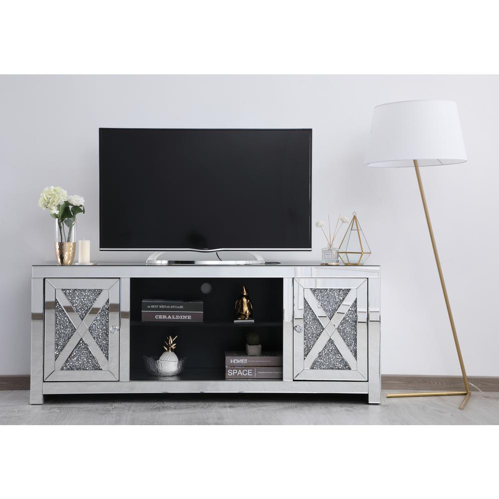 59 In. Crystal Mirrored Tv Stand. Picture 4