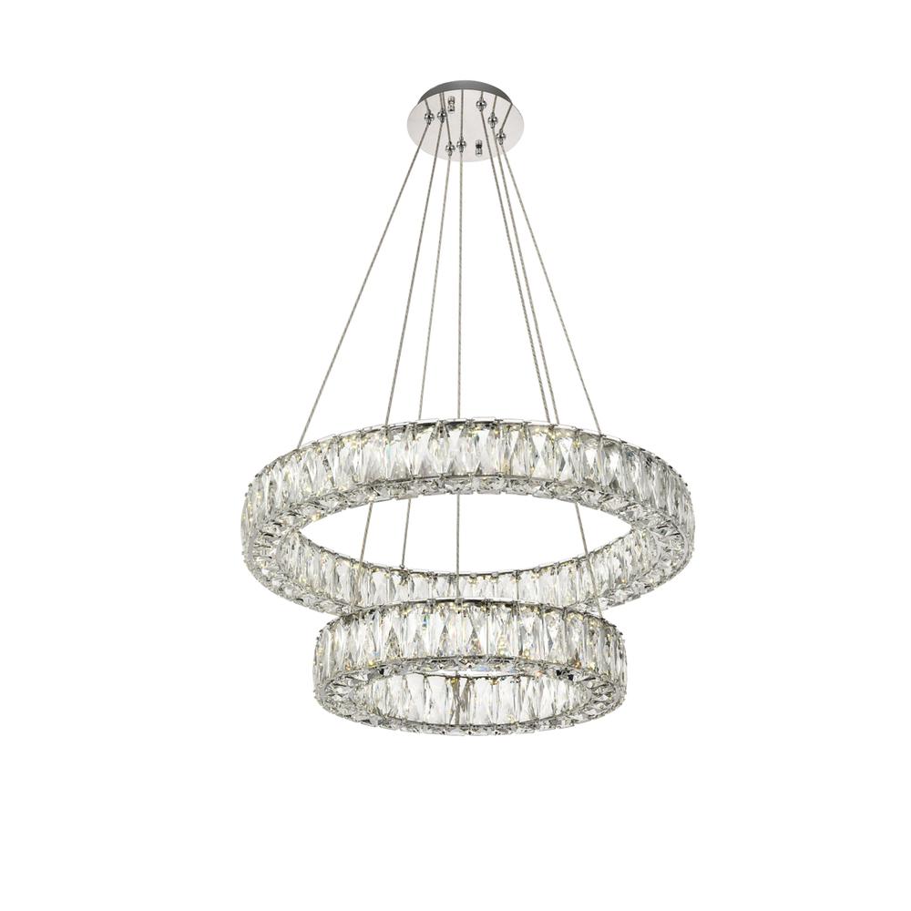 Monroe Integrated Led Chip Light Chrome Chandelier Clear Royal Cut Crystal. Picture 2