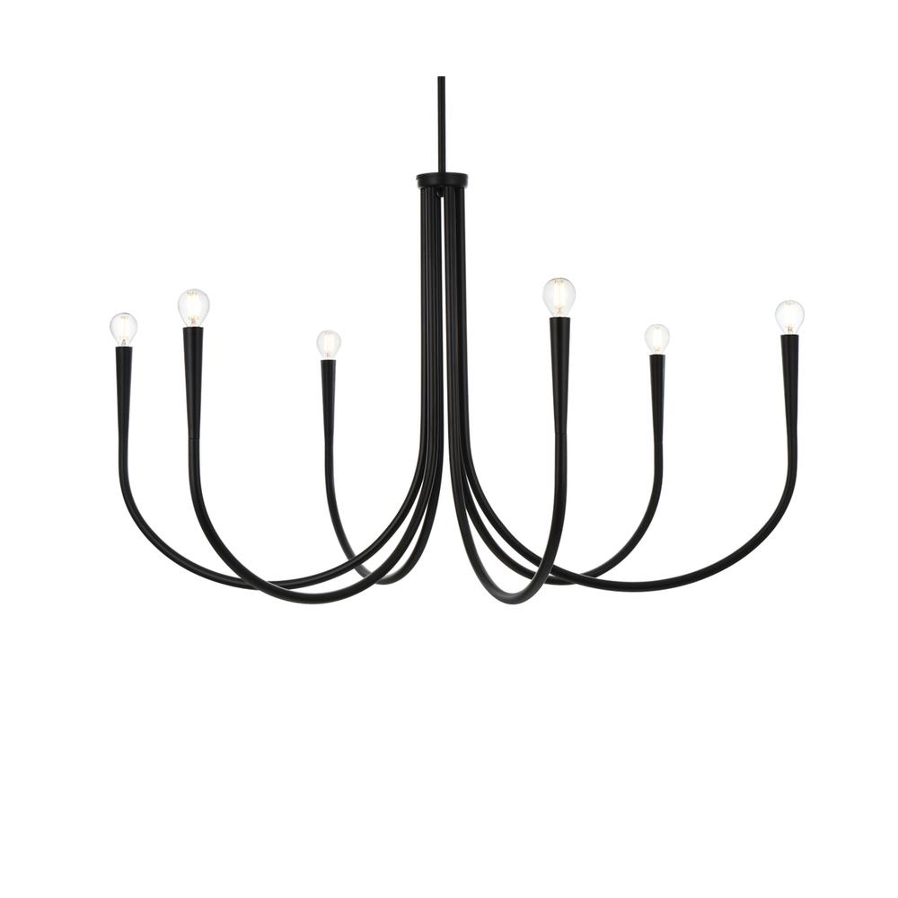 Layne 42 Inch Chandelier In Black. Picture 2