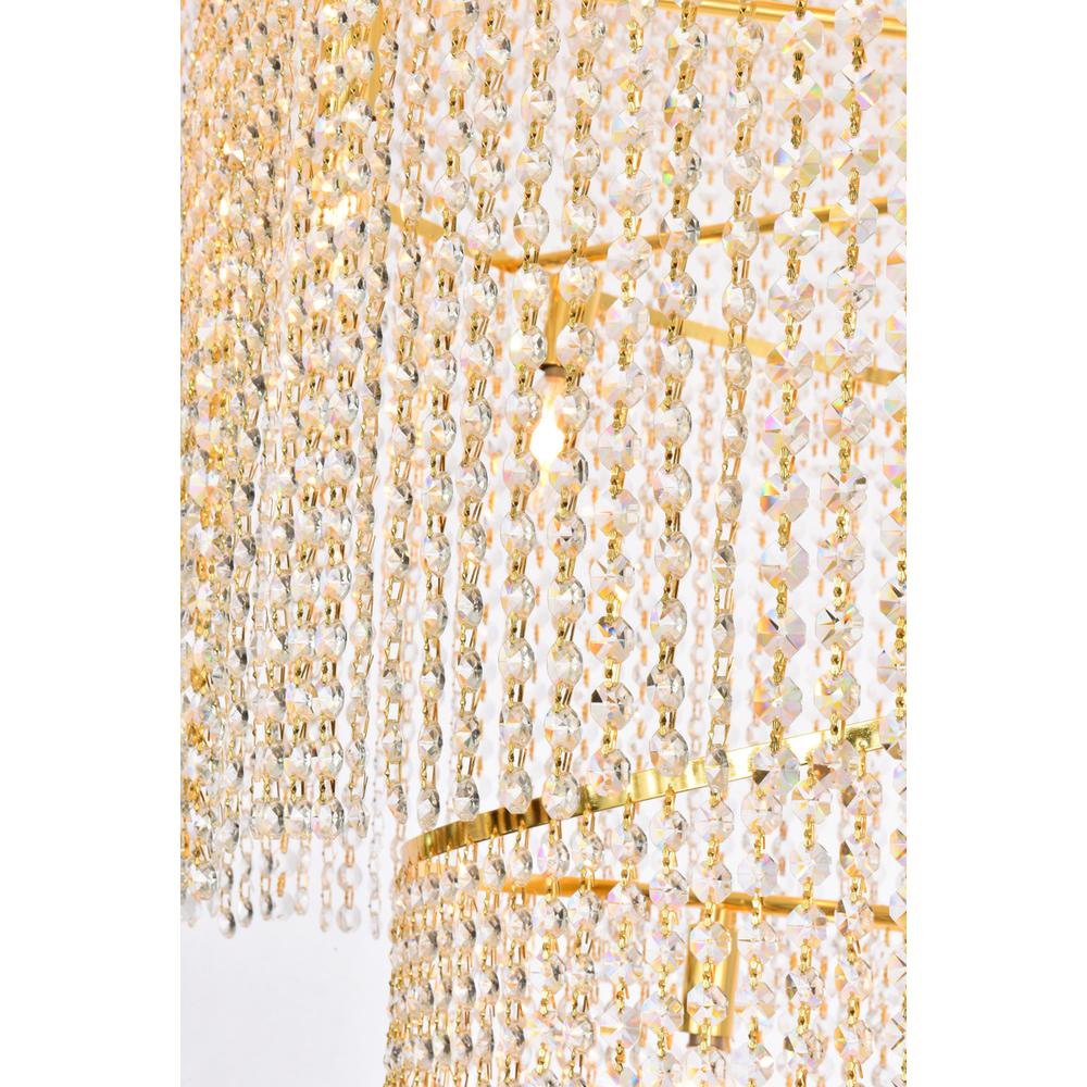 Spiral 41 Light Gold Chandelier Clear Royal Cut Crystal. Picture 5
