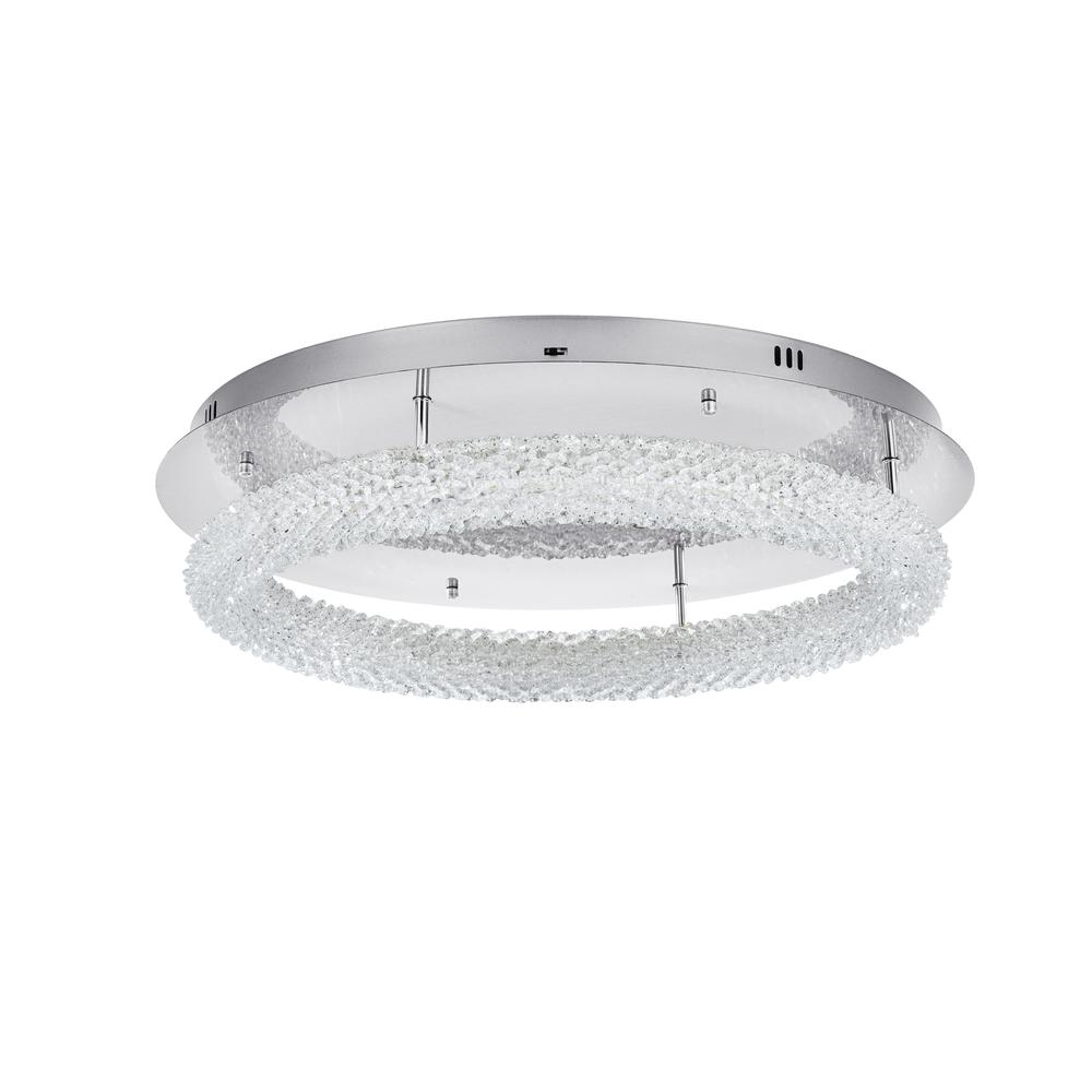 Bowen 26 Inch Adjustable Led Flush Mount In Chrome. Picture 7
