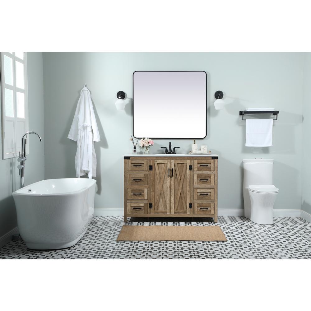 48 Inch Single Bathroom Vanity In Natural Oak. Picture 4