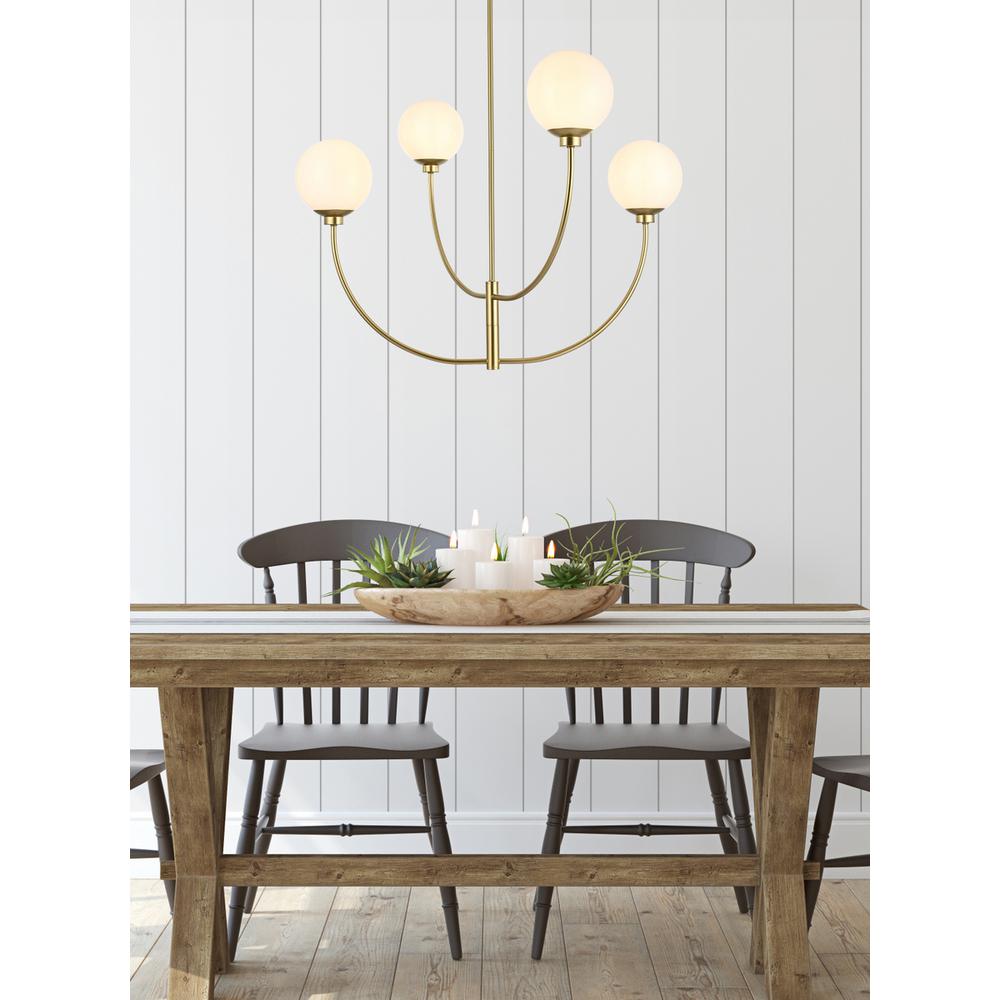 Nyomi 36 Inch Chandelier In Brass. Picture 8