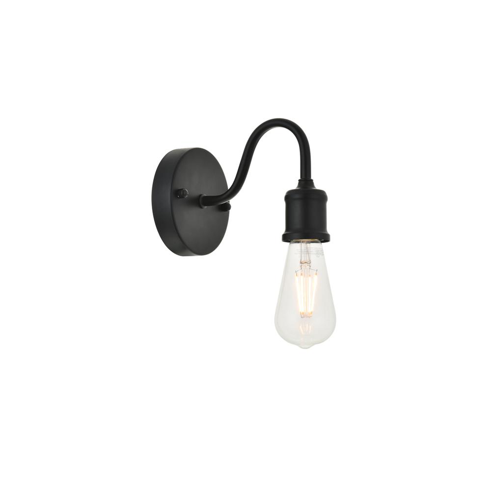 Serif 1 Light Black Wall Sconce. Picture 5