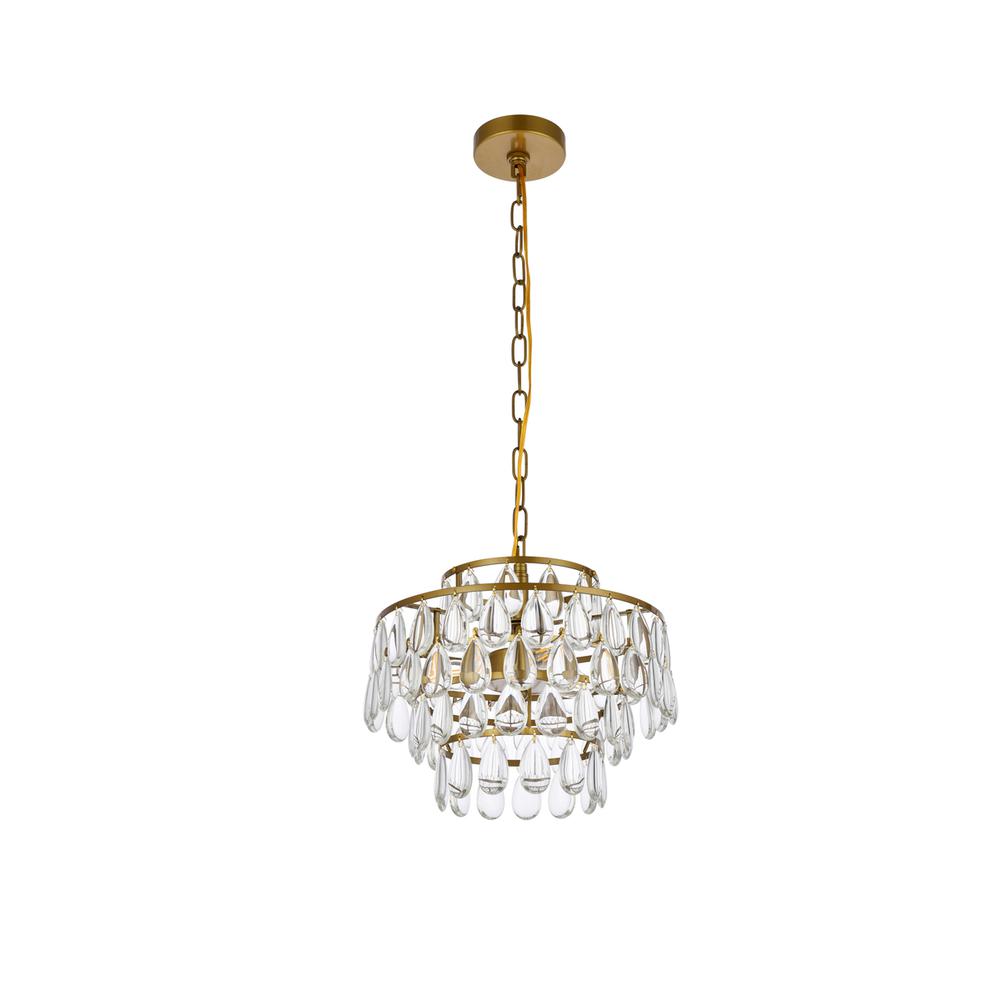 Mila 14 Inch Pendant In Brass. Picture 6