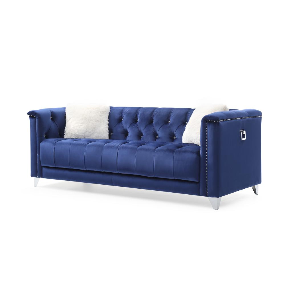Russell Modern Style Polyester Sofa Made with Wood in Velvet Fabric. Picture 1