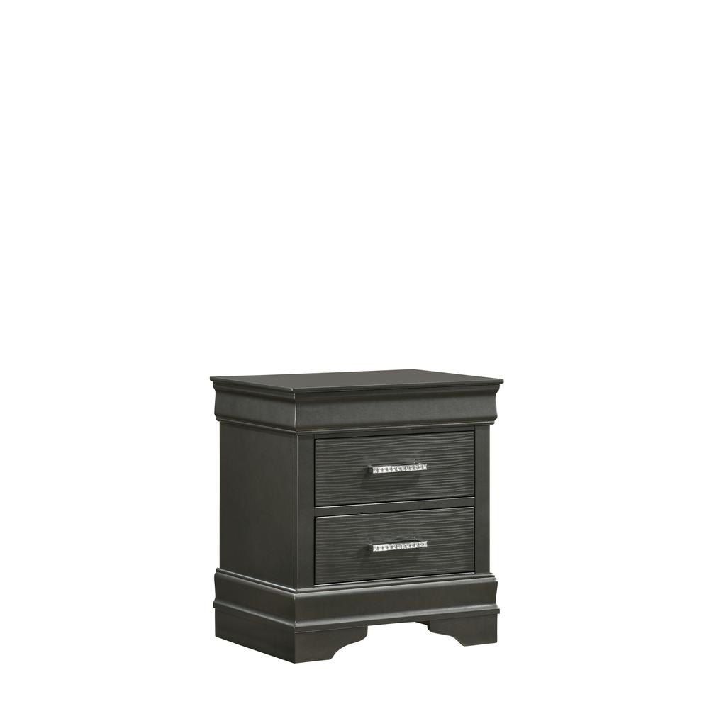 Brooklyn Modern Style 2-Drawer Nightstand Made with Wood. Picture 5