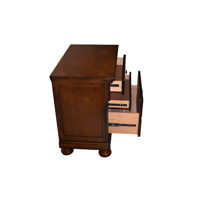 Austin Transitional Style 3-Drawer Nightstand Made with Wood. Picture 2