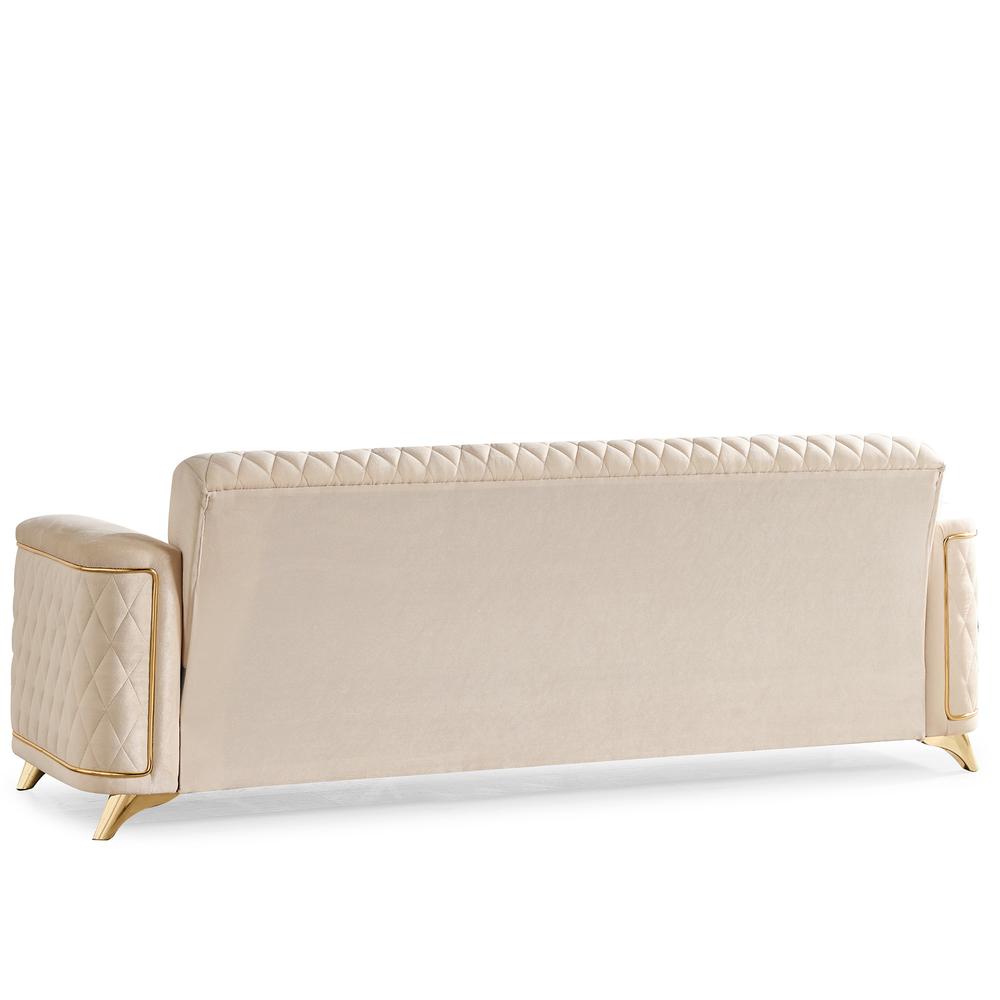 Luna Contemporary Style Sleeper Sofa Made with Wood & Finish Velvet Fabric. Picture 6