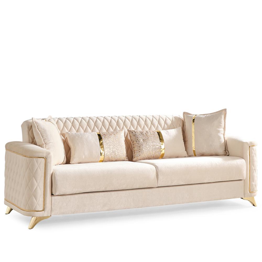 Luna Contemporary Style Sleeper Sofa Made with Wood & Finish Velvet Fabric. Picture 1