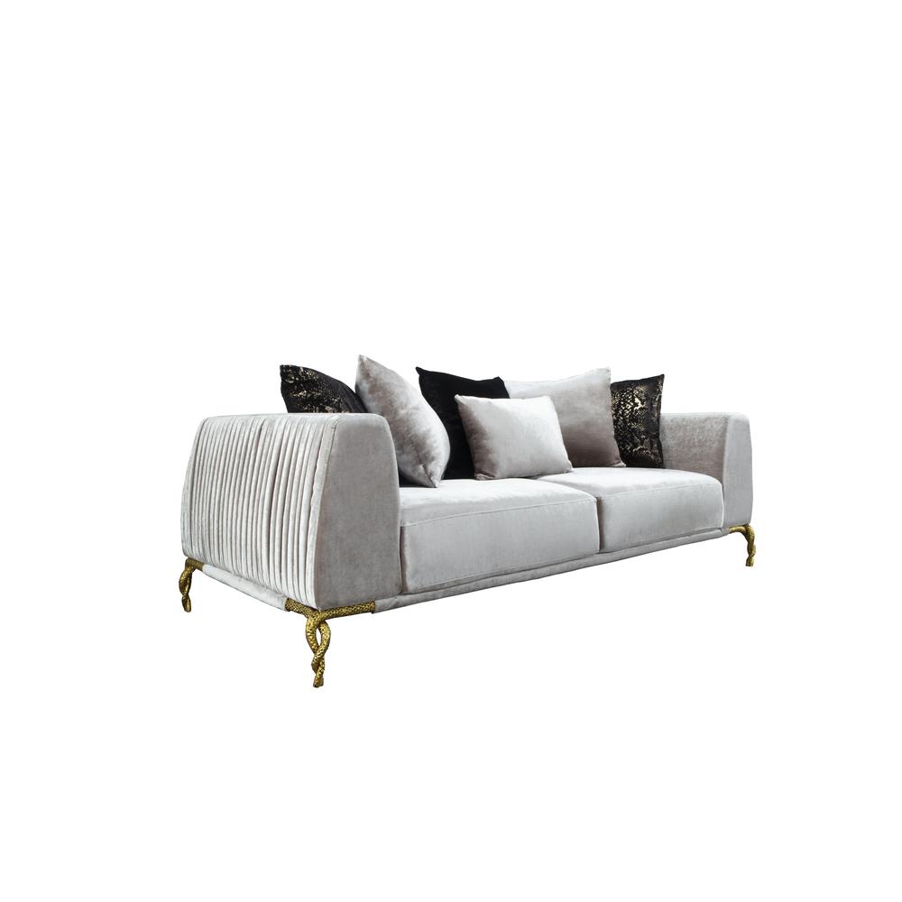 Majesty  Style  Livingroom Set Made with Wood  Black and Gold Accent. Picture 3