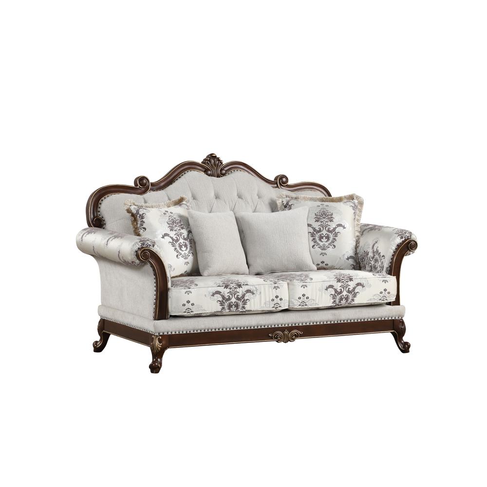 Gloria Traditional Style button tufted Loveseat. Picture 3