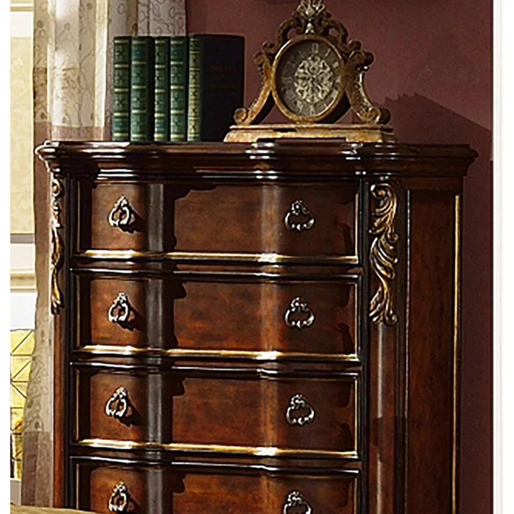 Bella Traditional Style 5-Drawer Chest Made with Wood. Picture 3