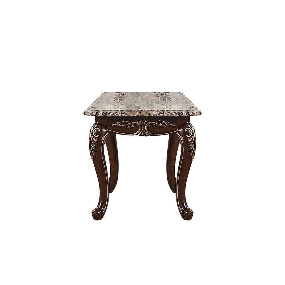 Gloria Traditional Style End Table Made with Manufacture Wood & Cherry Finish. Picture 1