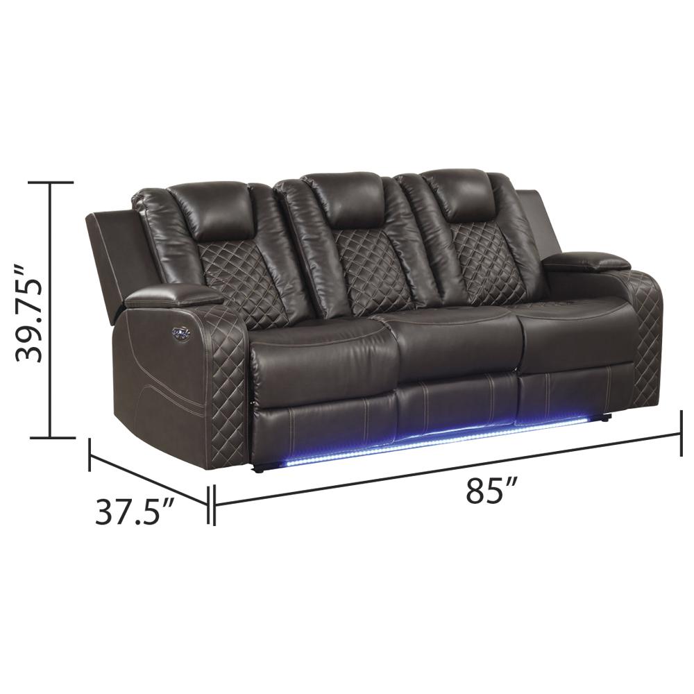 Sofa with Built in USB  Bottom Lights LED Made. Picture 4