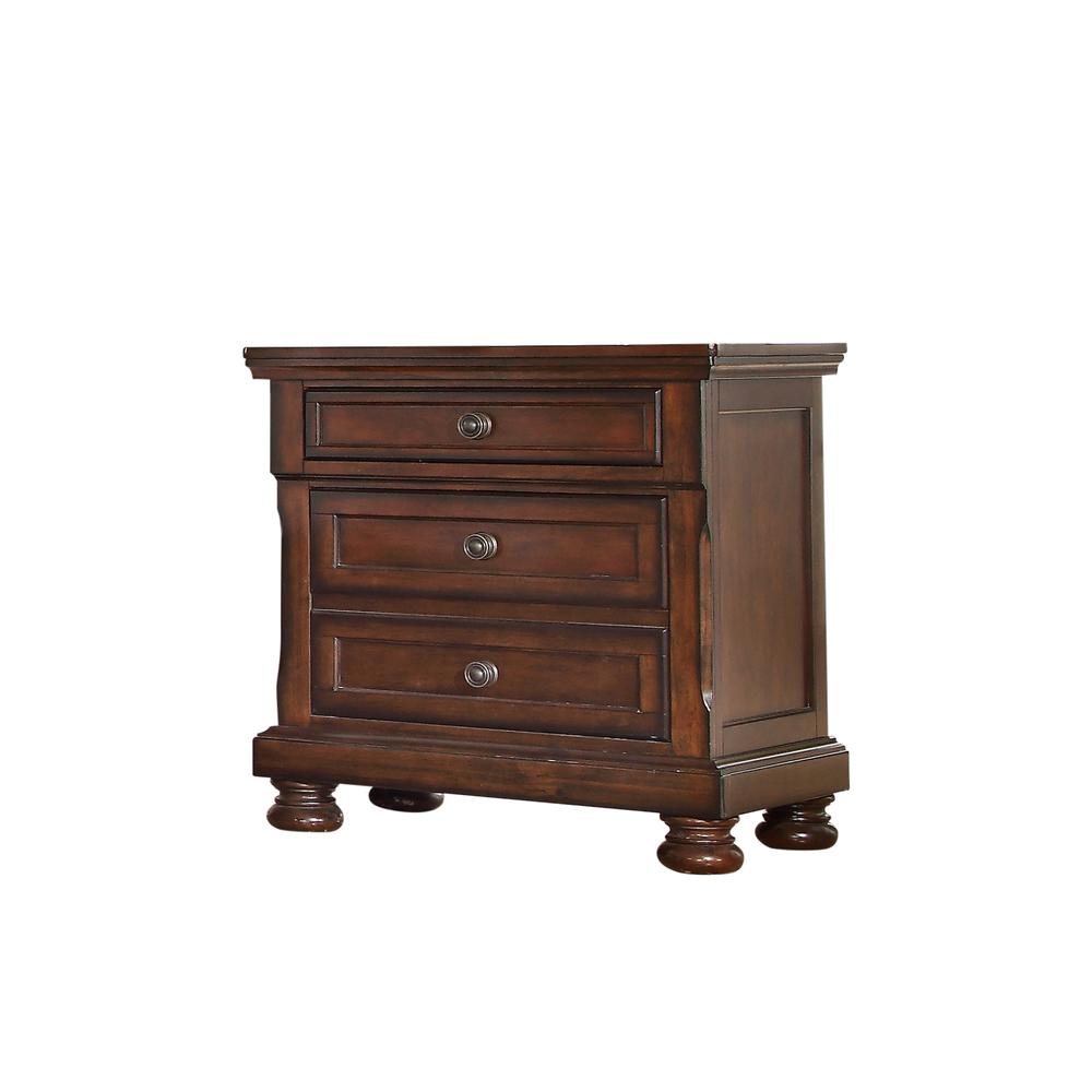 Austin Transitional Style 3-Drawer Nightstand Made with Wood. Picture 1