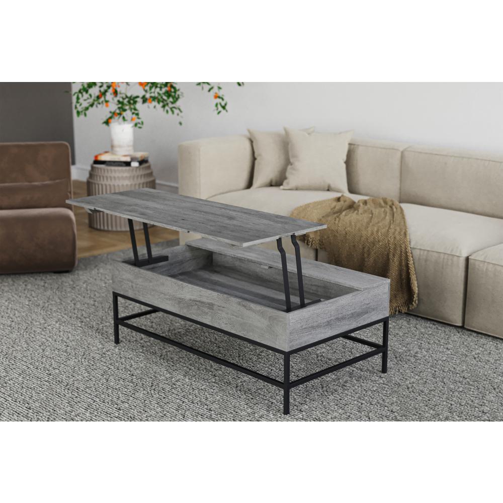 T1105-01 Modern Style Storage Coffee Table Made with Wood & Natural Finish. Picture 2