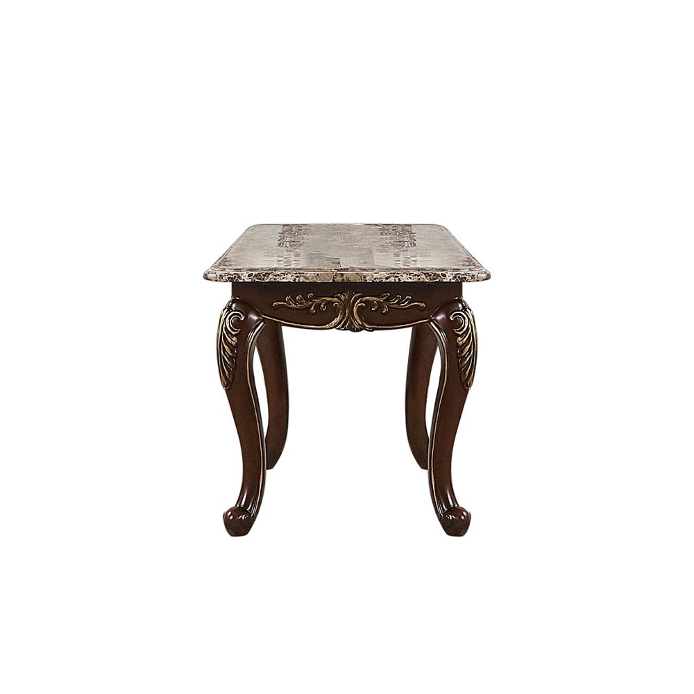 Gloria Traditional Style End Table Made with Manufacture Wood & Cherry Finish. Picture 3