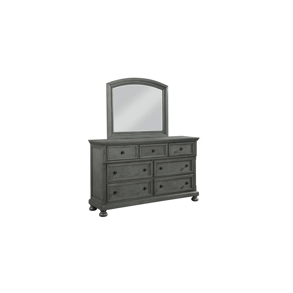 Jackson Modern Style 7-Drawer Dresser Made with Wood & Rustic Gray Finish. Picture 3