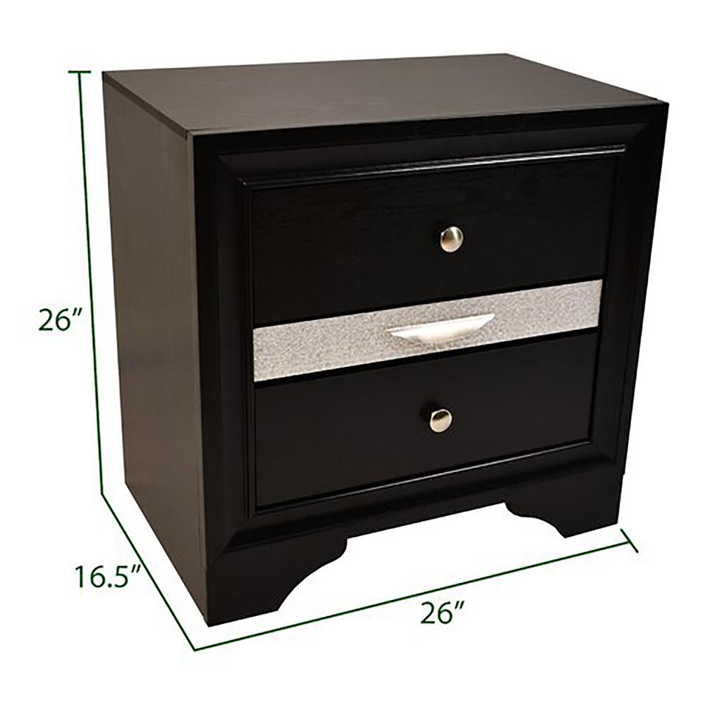 Matrix Traditional Style 3-Drawer Nightstand Made with Wood. Picture 3
