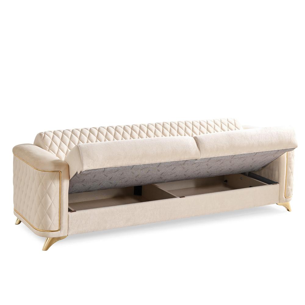 Luna Contemporary Style Sleeper Sofa Made with Wood & Finish Velvet Fabric. Picture 2