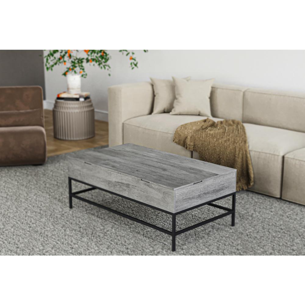 T1105-01 Modern Style Storage Coffee Table Made with Wood & Natural Finish. Picture 1