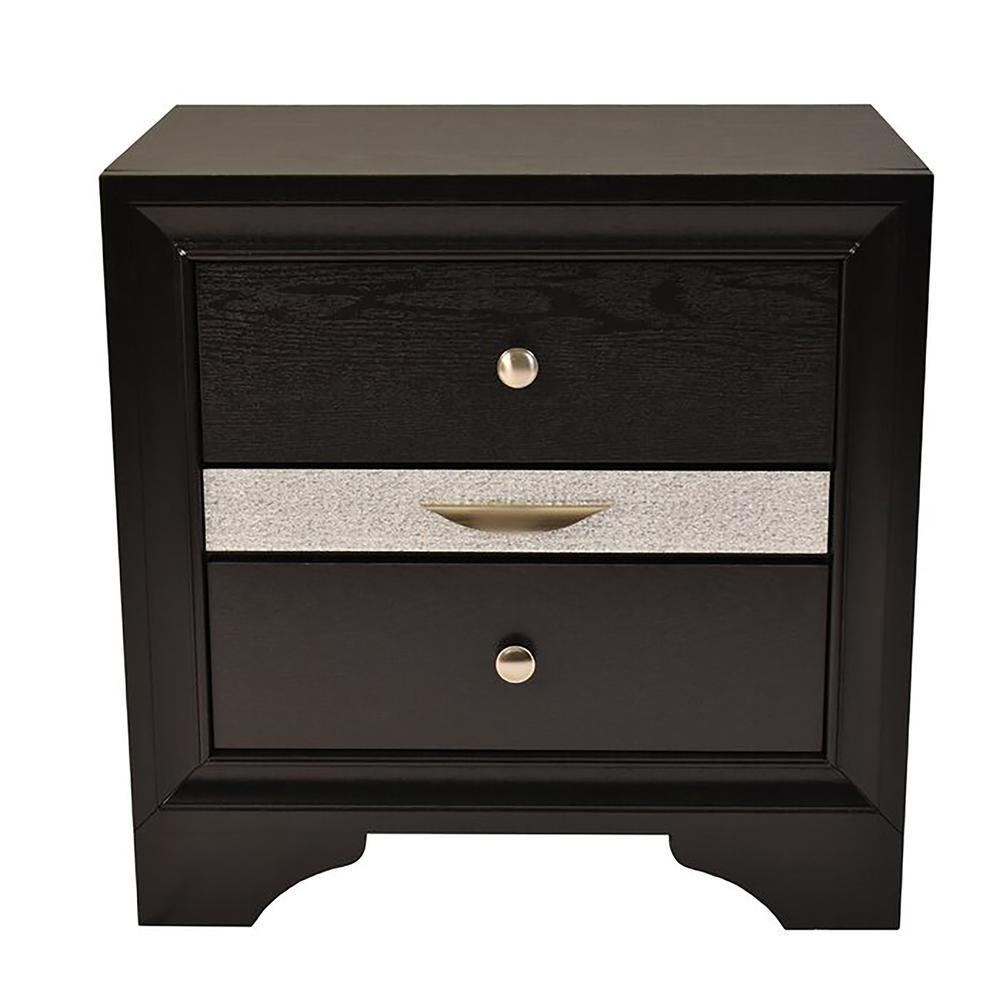 Matrix Traditional Style 3-Drawer Nightstand Made with Wood. Picture 1