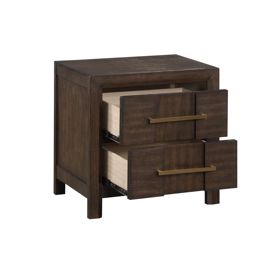 Kenzo Modern Style 2-Drawer Nightstand Made with Wood. Picture 1