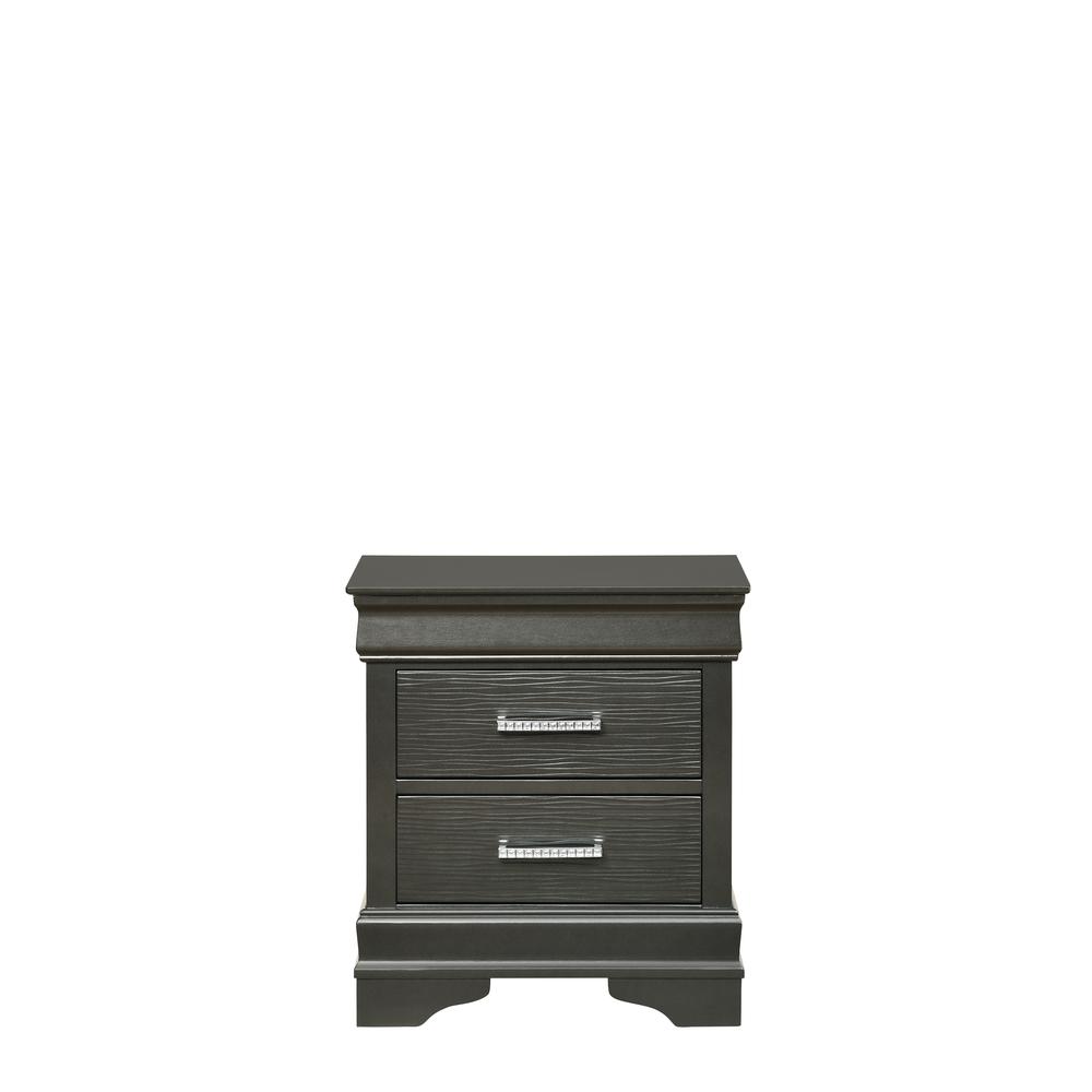 Brooklyn Modern Style 2-Drawer Nightstand Made with Wood. Picture 1
