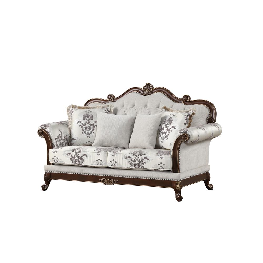 Gloria Traditional Style button tufted Loveseat. Picture 1