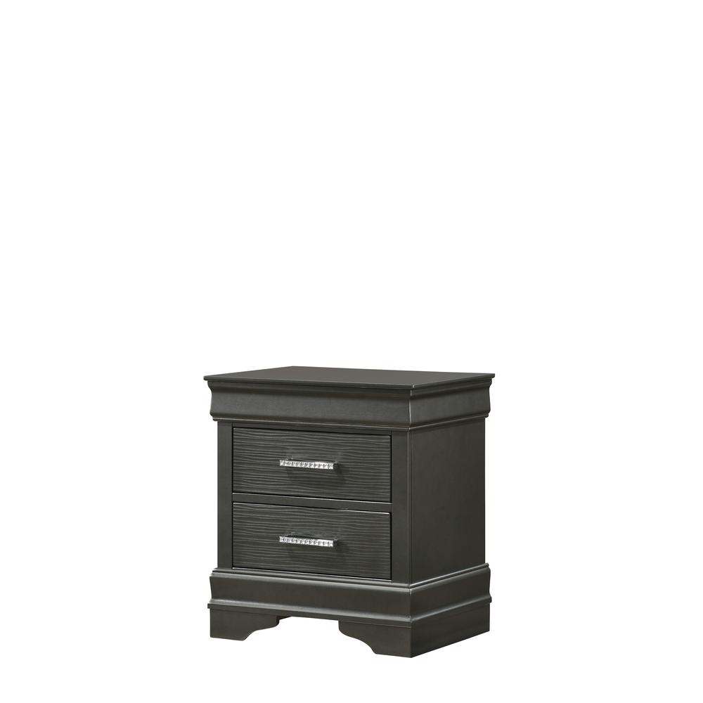 Brooklyn Modern Style 2-Drawer Nightstand Made with Wood. Picture 4
