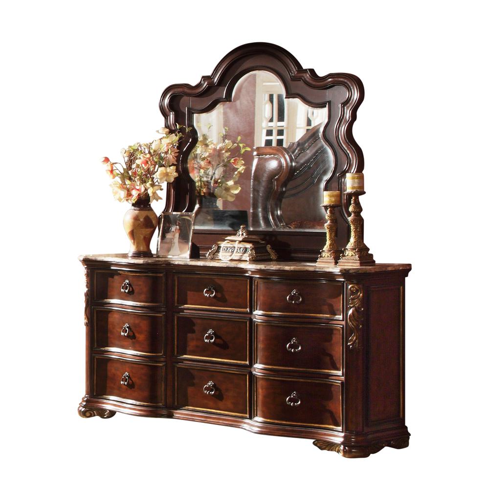 Bella Traditional Style 9-Drawer Dresser Made with Wood. Picture 3