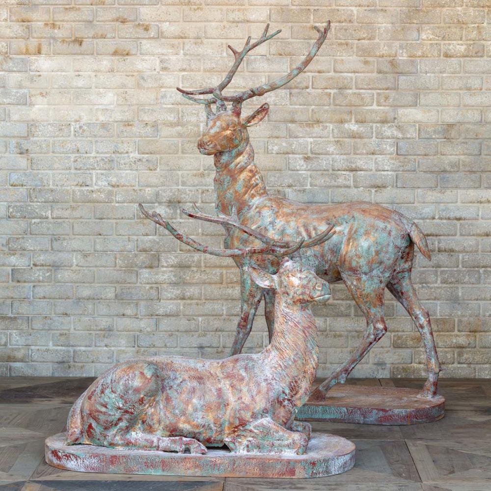 Cast Iron Estate Stags. Picture 1