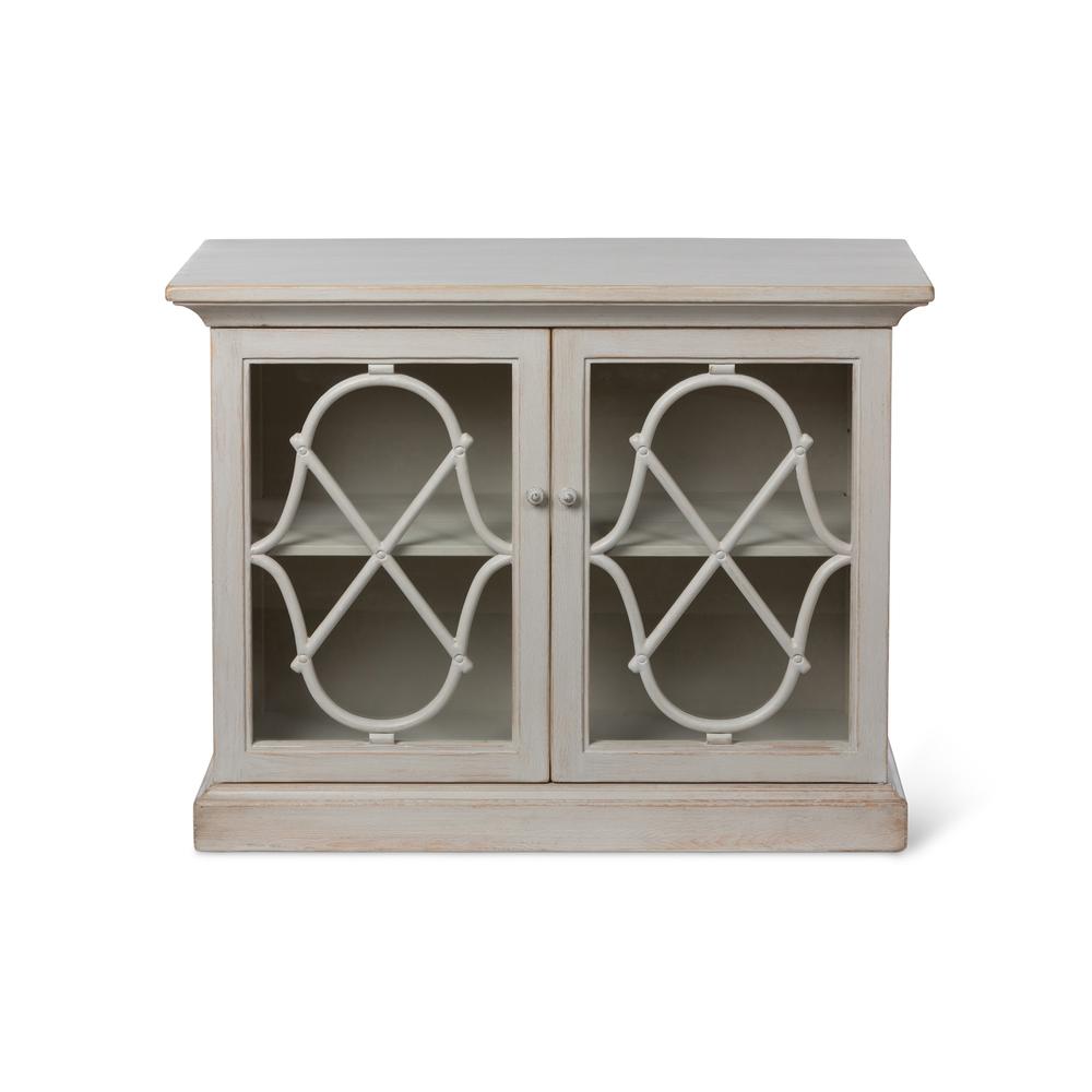 Adeline Wood Console with Glass Doors. Picture 7