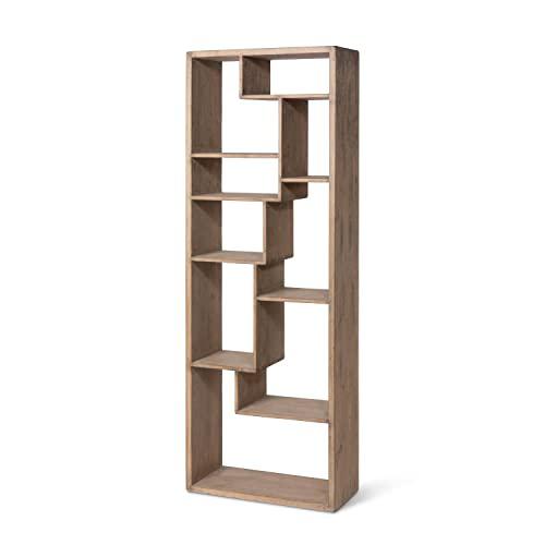 Geometric Wooden Etagere. Picture 1