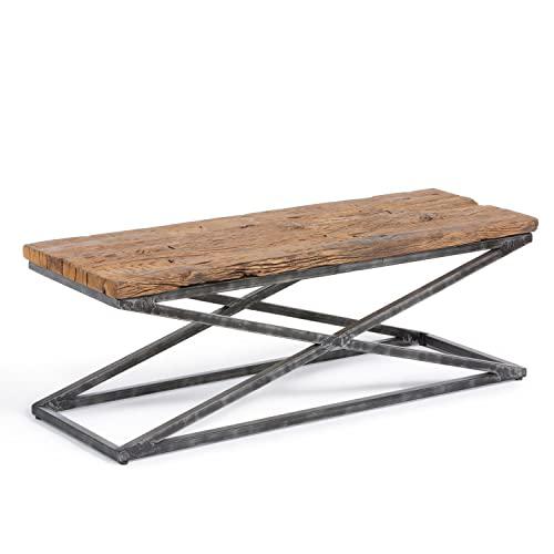 Railway Wood and Iron Coffee Table. Picture 1
